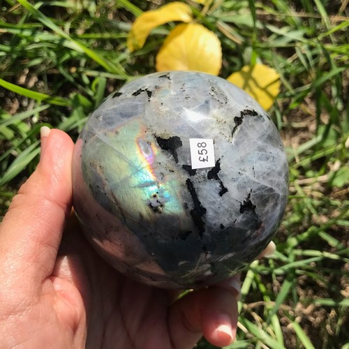 Gorgeous labradorite sphere - gorgeous,
