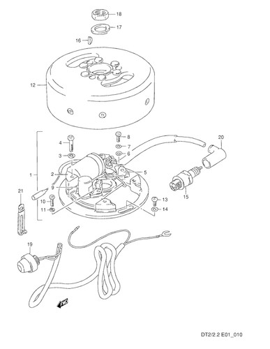 Suzuki genuine washer dt2 - suzuki,