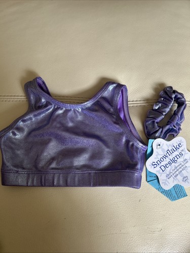 Snowflake gymnastic crop top - snowflake,