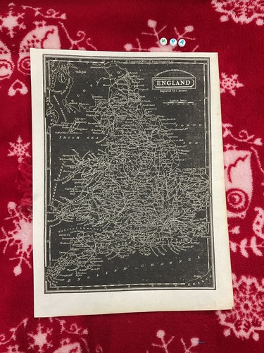Rare antique map pinnock - w,