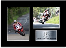 John McGuinness Motorcycle Racer Signed Autograph Photo Display Poster Gift A4