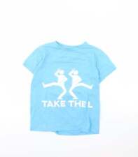 Urban outlaws Boys Blue Cotton blend T-Shirt Size 9 Years