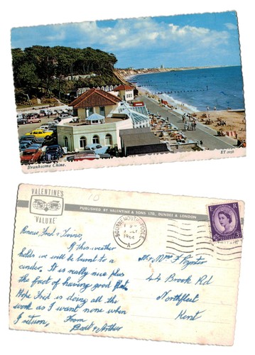 Vintage postcard branksome - vintage,