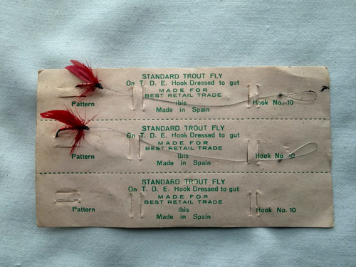 Vintage fly rod lures card - fly,