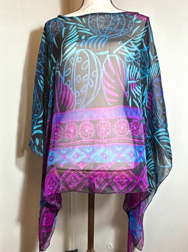 Chico sheer chiffon poncho - chico’s,