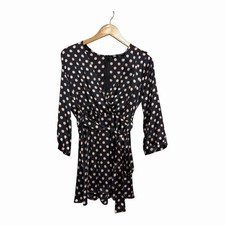 Zara Satin Polka Dot Playsuit