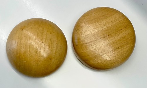 Two wooden hat - two,