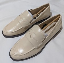 Zara Cream Penny Loafers UK