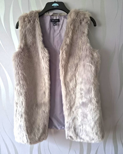 New look grey faux fur - grey,