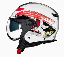 Motorcycle Helmet Dual Mirror Four Seasons Safety Helmet Double Lens Half Helmet