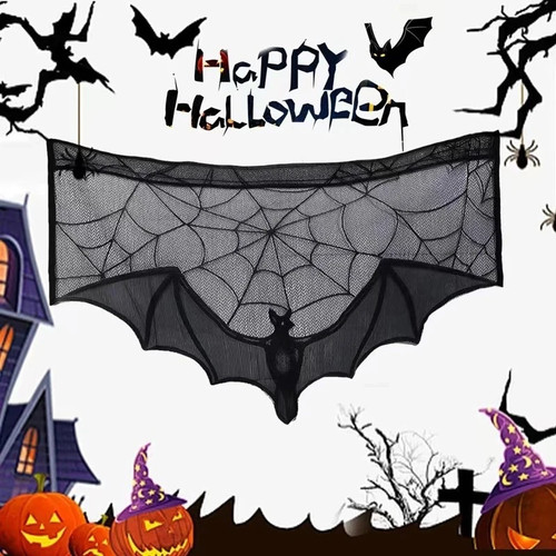 Halloween black lace - black,