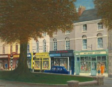 W. A. Styles - 20th Century Tempera, Bath Road Corner, Old Swindon