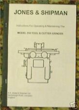 Jones & Shipman 310 Tool & Cutter Grinder Manual