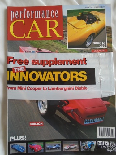 Performance car jul - jul, 1991