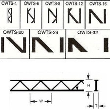 Plastruct Open Web Truss - 6.4mm X 9.5mm X 150mm