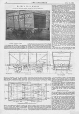 BIRMINGHAM Corporation Hopper Coal Wagons Antique Print 1895