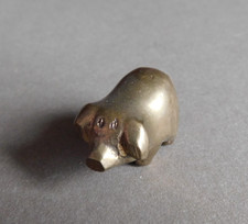 Small Brass Pig Figure - 1.25