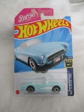Hot Wheels 2021 Barbie The Movie 1956 Corvette Blue Variation Sealed In Card 