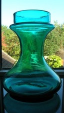 Antique Hyacinth Vase - Teal/Green - C 1890