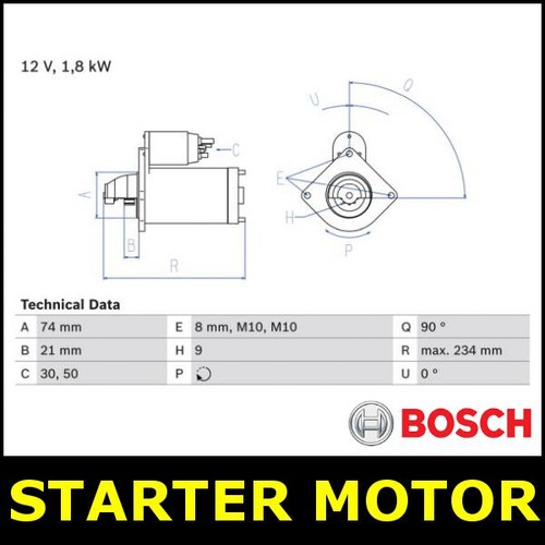 Starter motor fits bmw e83 - fits, x3