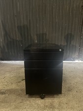 Metal Filing Cabinet with 3 Drawers Black