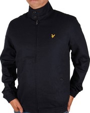 Lyle And Scott Check Lined Harrington Jacket Navy