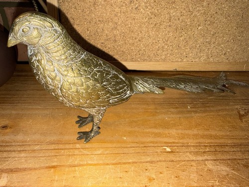 Vintage solid brass pheasant