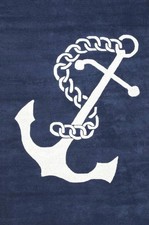 Nautical Anchor Navy Blue