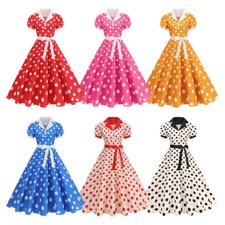 Polka Dot Lapel Retro 60S Bow
