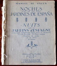 FALLA NOCHES EN LOS JARDINES DE ESPANA POCKET SCORE (1930's) ENGLAND EX LIB