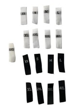 Woven Size Label Tags Size
