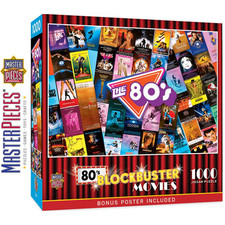 BLOCKBUSTERS MOVIES 80's 1000pc Masterpieces Jigsaw Puzzle Random Cut 72203