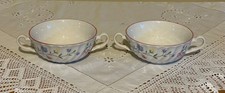 Johnson Brothers Summer Chintz SET of 2 Twin Handled Soup Bowls