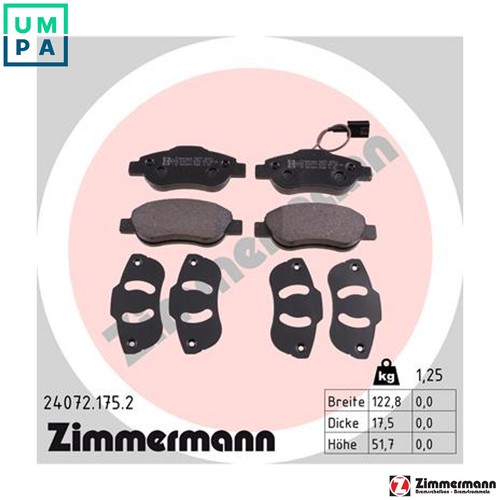 Brake pad set - disc,