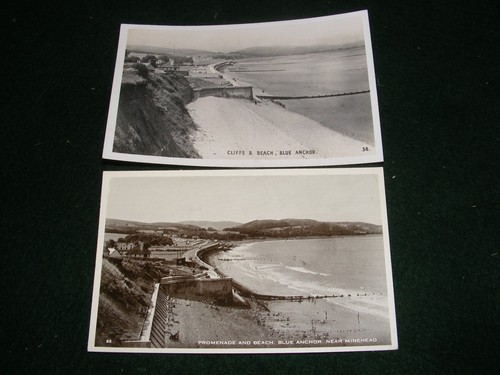 Vintage postcard blue anchor - vintage,