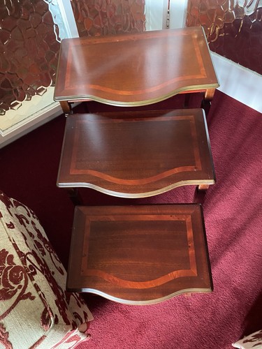 Mahogany nest tables - nest,