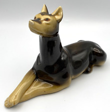 Vintage Ceramic Brown Doberman