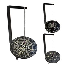 Witch Pendulum Board Wooden Dowsing Planchette Board 7" With Pendulum Crystal  
