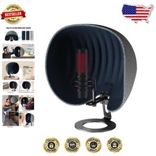 Professional Recording Mic Shield 360° Noise Reduction Studio Equipment Portable