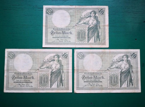 Germany 1906 ten mark x - ten,
