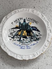 1st Moon Landing July 1969 AD - Apollo 11  Vintage Dish