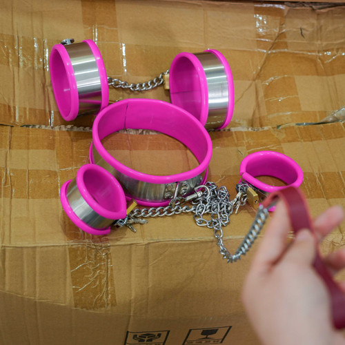 Stainless steel bondage neck - stainless,