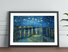 Van Gogh Starry Night Over the Rhone FRAMED ART POSTER PAINTING PRINT 4 SIZES