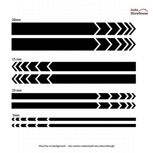Chevron styling stripe - 2x,