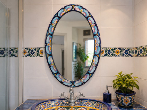 Mexican talavera mirror - mexican,
