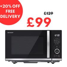 Sharp YC-QS204AU-B 20L 800W Microwave Oven with ECO Function - Black