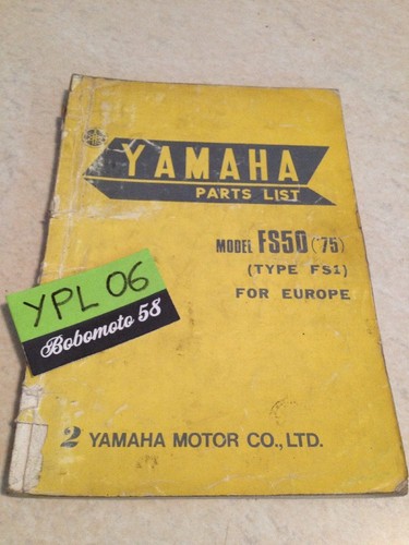 Yamaha parts list - fs1, fizzy