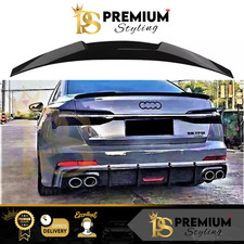 Audi A6 S6 C8 Saloon Gloss Black Rear Boot Lip Spoiler Wing Kit M4 Style 2018+