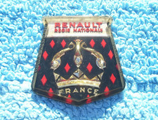 VINTAGE 1950s RENAULT DAUPHINE CAR BONNET BADGE ~ FRENCH ONDINE AUTO HOOD EMBLEM