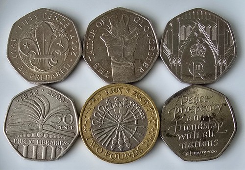 British 50p 2 coin - british,